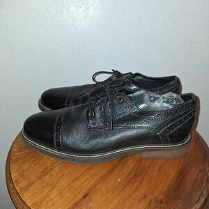 🌟 Nunn Bush Overland Cap Toe Lace-Up Dress Oxfords Shoes Comfort Heel Size 9.5W